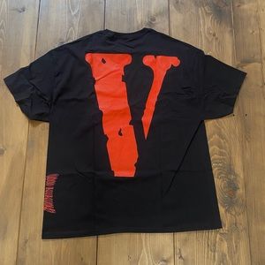 Vlone tee nav good intentions pop smoke hawk ‘em